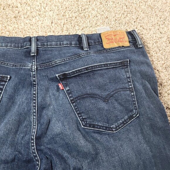 Levis 541 Jeans Mens 48x28.5 Tag 48x30 Blue Athletic Taper Fit Denim Dark Wash - Picture 6 of 7